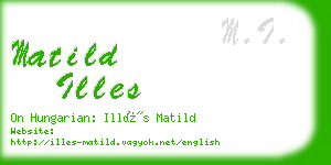 matild illes business card